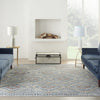 Nourison Quarry QUA16 Blue Ivory Area Rug Room Image Feature