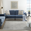 Nourison Quarry QUA16 Grey Ivory Blue Area Rug Room Image Feature