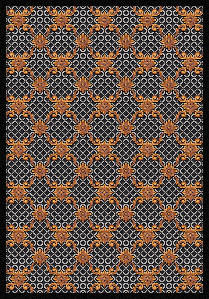 Joy Carpets Any Day Matinee Queen Anne Black Area Rug