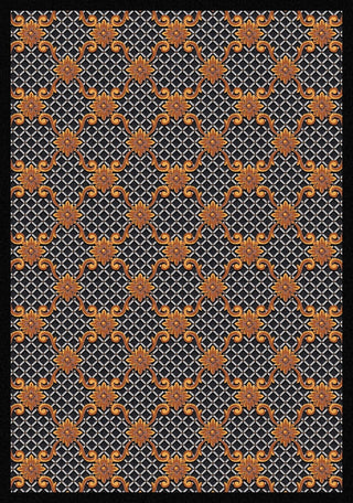 Joy Carpets Any Day Matinee Queen Anne Black Area Rug