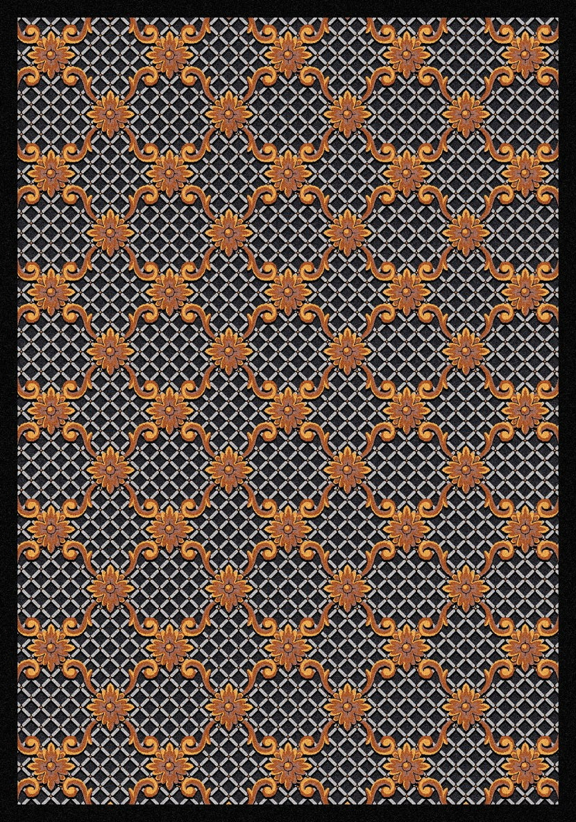 Joy Carpets Any Day Matinee Queen Anne Black Area Rug
