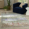 Nourison Quaint Harmony QUH01 Blue Multicolor Area Rug Corner Image
