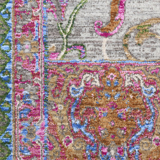 Nourison Quaint Harmony QUH03 Pink Multicolor Area Rug Swatch Image