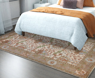 Bashian Wilshire R128-HG130 Beige Area Rug Lifestyle Image Feature
