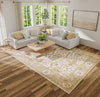 Bashian Wilshire R128-HG130 Beige Area Rug Lifestyle Image Feature