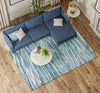 Bashian Greenwich R129-HG374 Blue Area Rug Lifestyle Image Feature