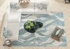 Bashian Greenwich R129-HG379 Aqua Area Rug Lifestyle Image Feature