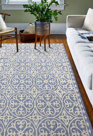 Bashian Verona R130-LC157 Denim Area Rug