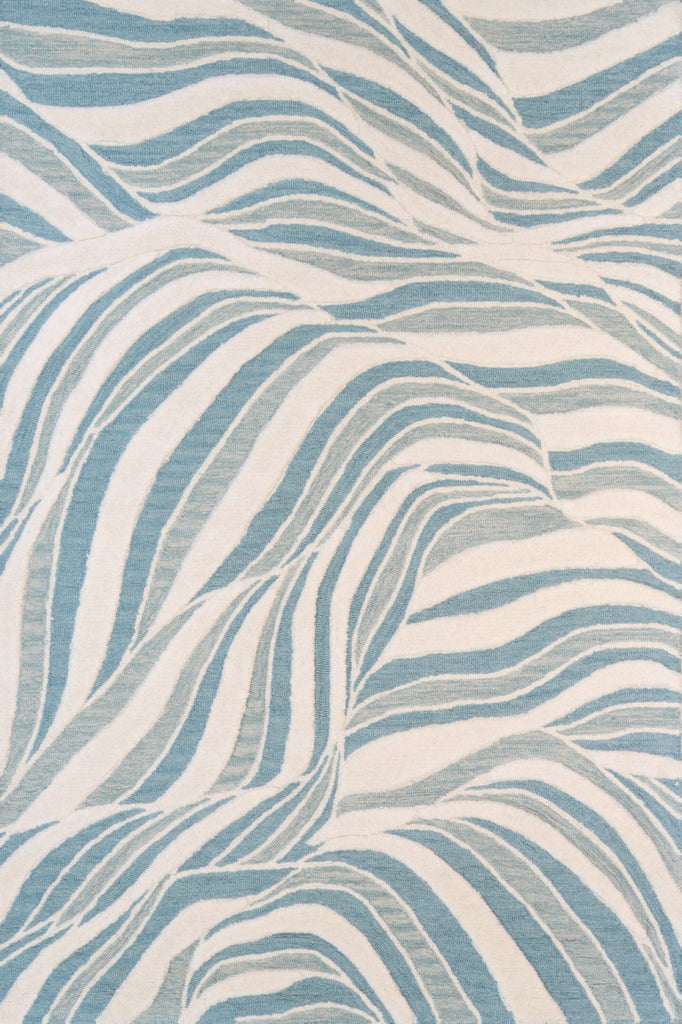 Bashian Verona Geometric R130-LC176 Ivory Teal Area Rug main image