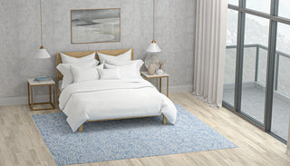 Bashian Verona R130-LC401 Light Blue Area Rug Lifestyle Image Feature