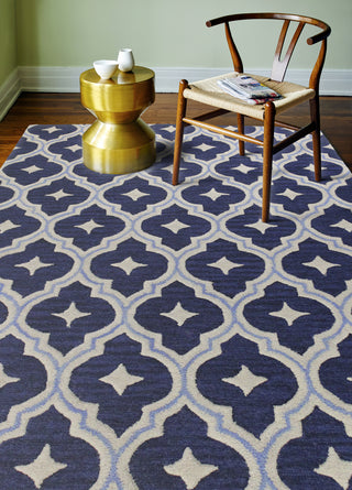 Bashian Verona R130-LC148 Navy Area Rug