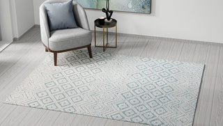 Bashian Verona R130-LC159 Teal Area Rug Lifestyle Image Feature