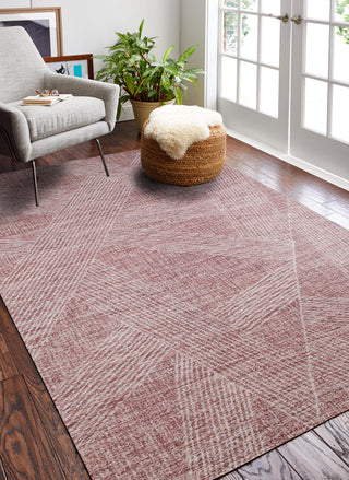 Bashian Valencia R131-AL120 Coral Area Rug Lifestyle Image Feature