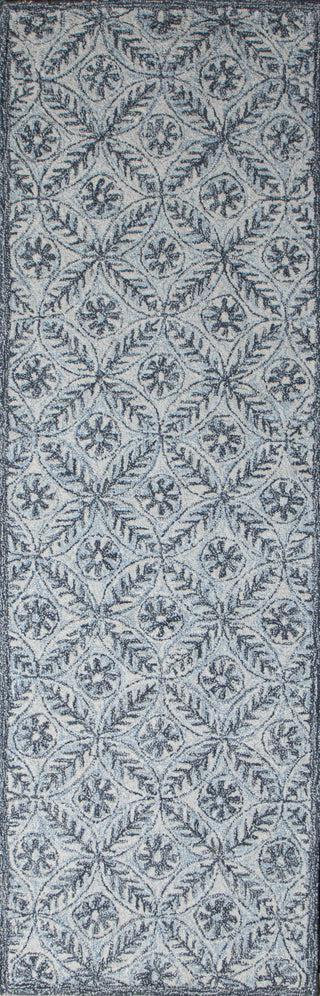 Bashian Valencia R131-AL304 Ivory/Blue Area Rug Runner Image