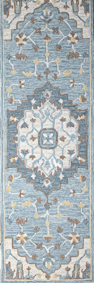 Bashian Valencia R131-AL307 Light Blue Area Rug Runner Image