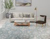 Bashian Valencia R131-AL139 Teal Area Rug Lifestyle Image Feature