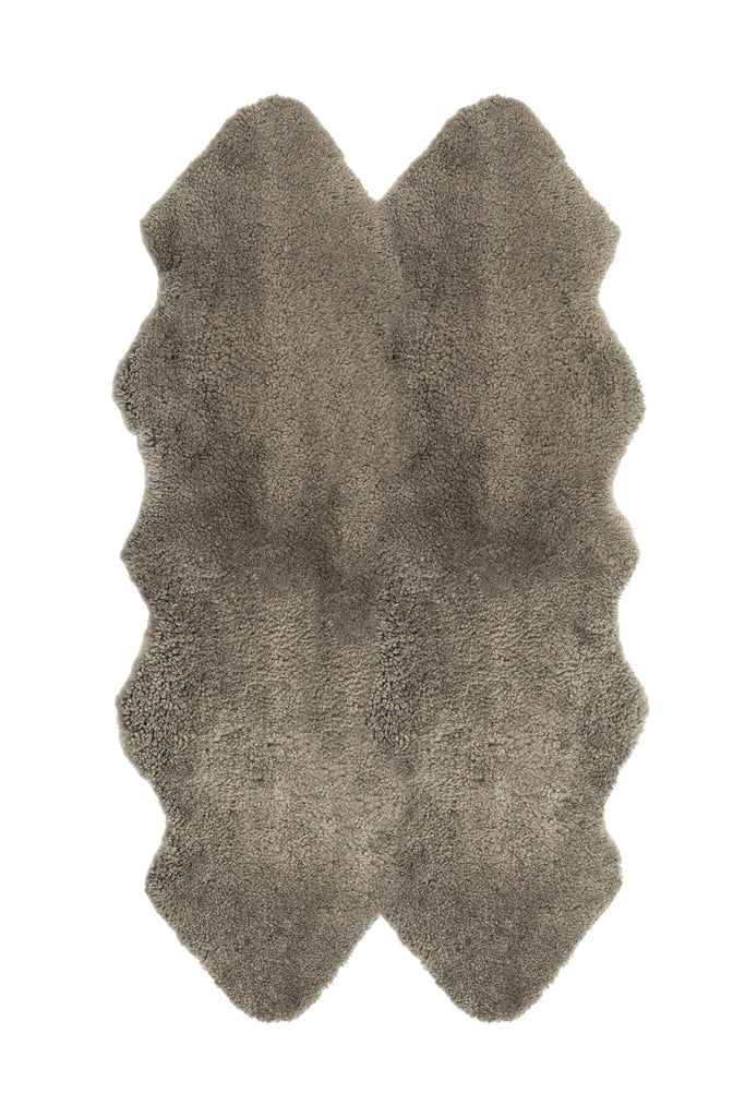 Auskin Short Wool Curly Sheepskin Premium Fossil Area Rug main image