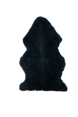 Auskin Short Wool Curly Sheepskin Premium Dark Navy Area Rug main image