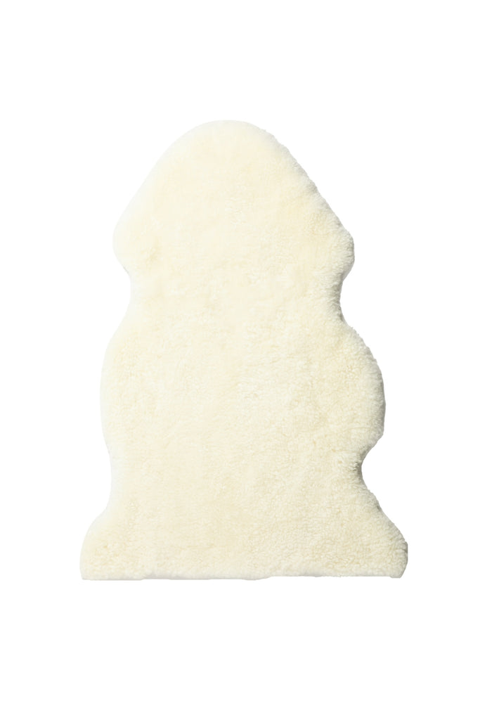 Auskin Short Wool Curly Sheepskin Premium Off White Area Rug main image