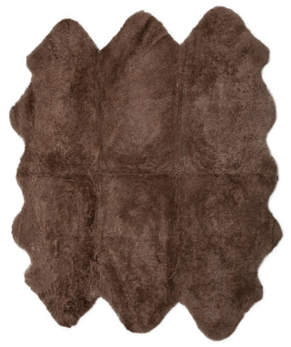 Auskin Short Wool Curly Sheepskin Premium Mushroom Area Rug main image