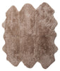 Auskin Short Wool Curly Sheepskin Premium Taupe Area Rug main image