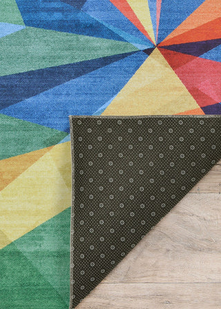 Couristan Rainbow Retro Multi Area Rug Backing Image