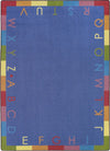 Joy Carpets Kid Essentials Rainbow Alphabet Pastel Area Rug