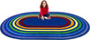 Joy Carpets Kid Essentials Rainbow Rings Multi Area Rug