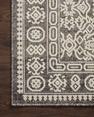Loloi Rainier RAI-02 Pebble / Ivory Area Rug Corner Image