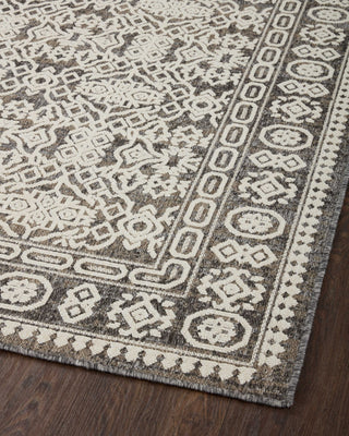 Loloi Rainier RAI-02 Pebble / Ivory Area Rug Angle Image