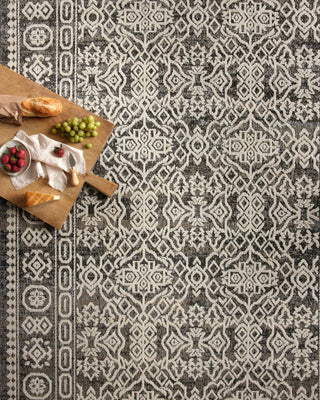 Loloi Rainier RAI-02 Pebble / Ivory Area Rug Lifestyle Image Feature