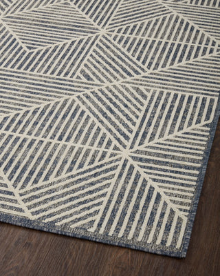 Loloi Rainier RAI-03 Denim / Ivory Area Rug Angle Image
