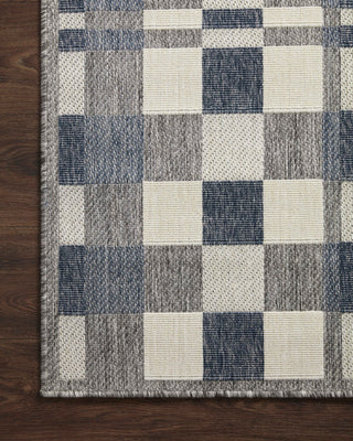 Loloi Rainier RAI-04 Ivory / Denim Area Rug Corner Image