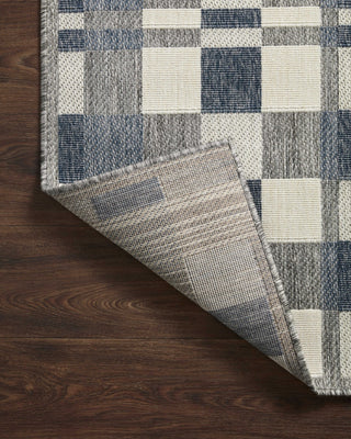 Loloi Rainier RAI-04 Ivory / Denim Area Rug Backing Image