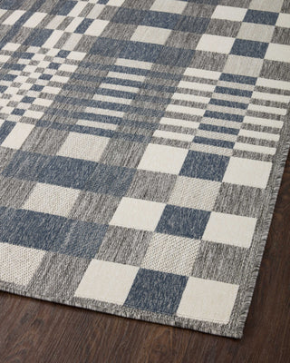 Loloi Rainier RAI-04 Ivory / Denim Area Rug Angle Image