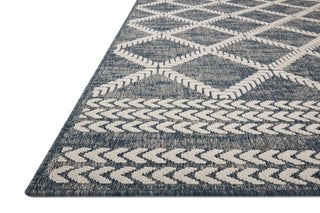 Loloi Rainier RAI-05 Denim / Ivory Area Rug Corner Image