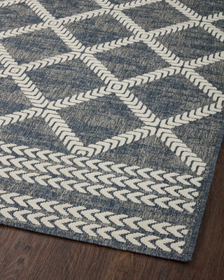 Loloi Rainier RAI-05 Denim / Ivory Area Rug Angle Image