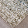 Feizy Richmond 39R5F Ivory/Blue/Green Area Rug Corner Image with Rug Pad
