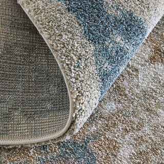 Feizy Richmond 39R6F Gray/White/Blue Area Rug Detail Image