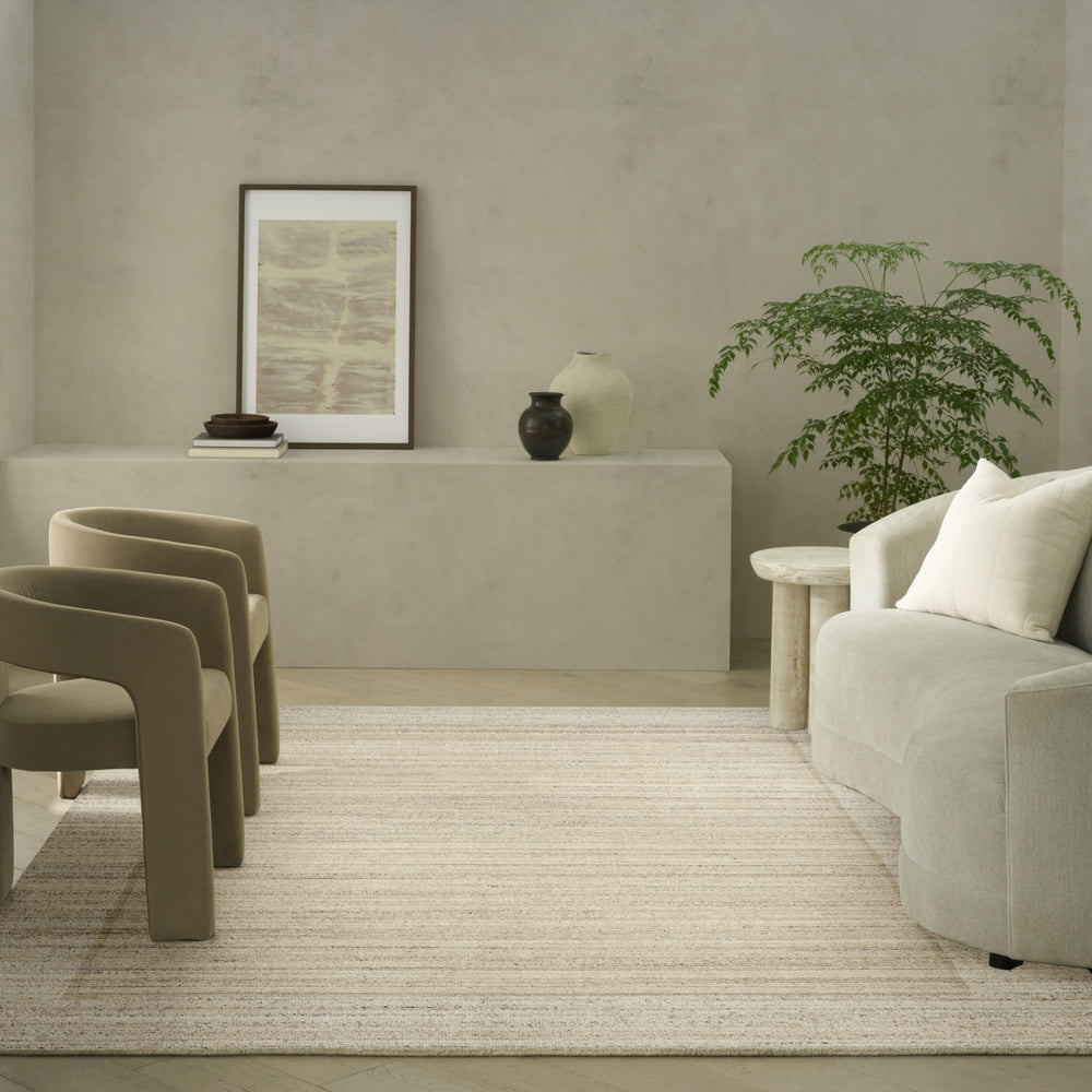 Ck082 Ridge RDG01 Beige Ivory Area Rug by Calvin Klein Room Image Feature