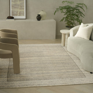 Ck082 Ridge RDG01 Grey Ivory Area Rug by Calvin Klein Corner Image