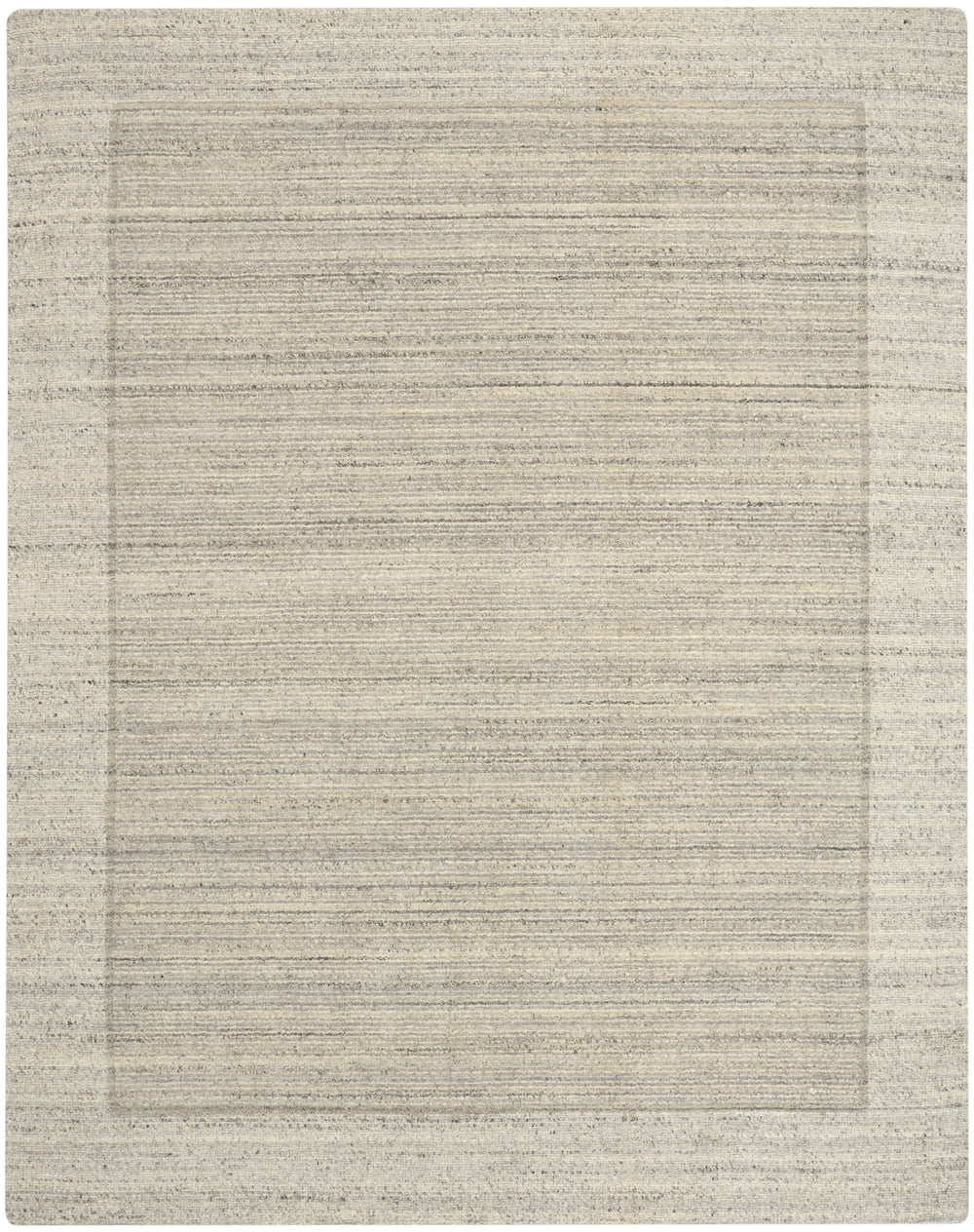 CK082 Ridge RDG01 Grey Ivory Area Rug by Calvin Klein