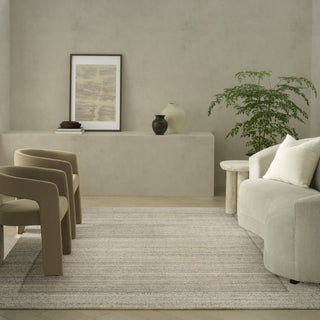 Ck082 Ridge RDG01 Grey Ivory Area Rug by Calvin Klein Room Image Feature