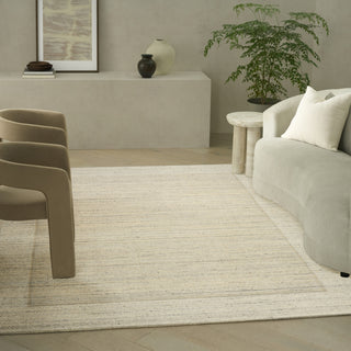 Ck082 Ridge RDG01 Ivory Area Rug by Calvin Klein Corner Image