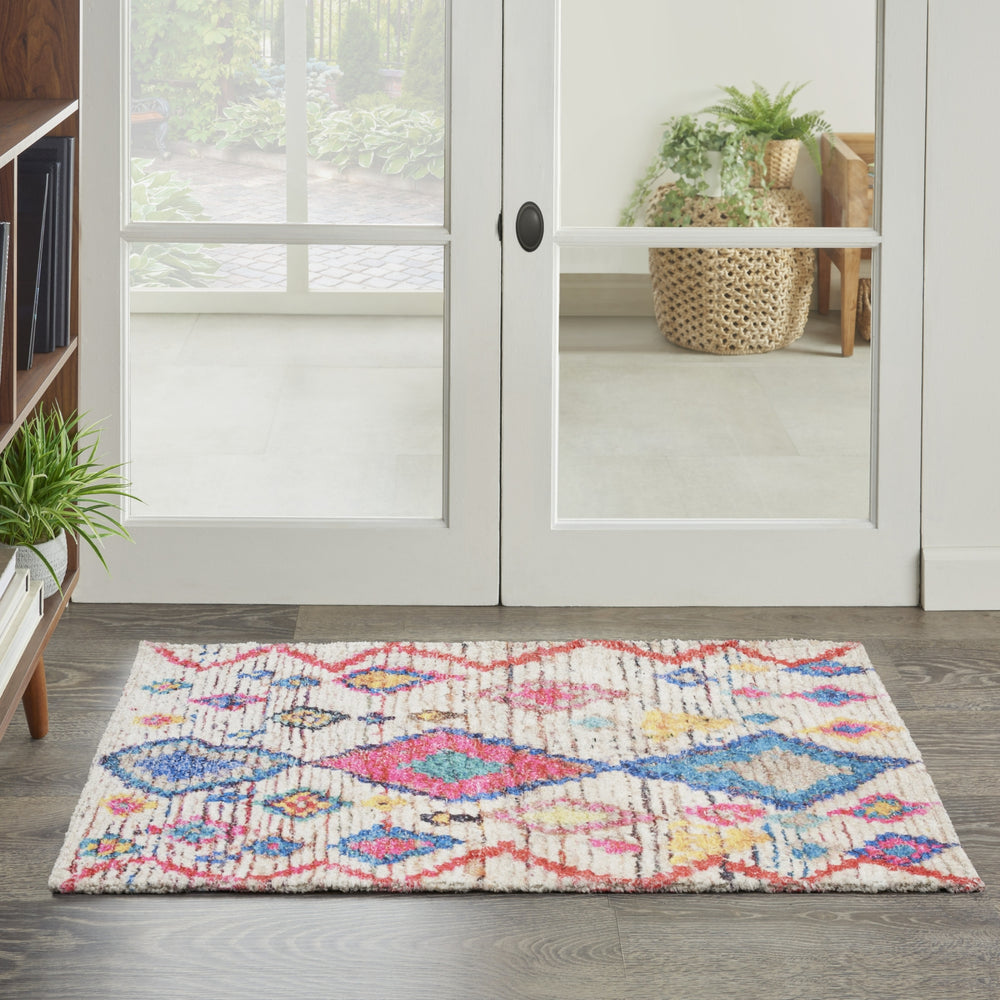 Nourison Rosedale RDL20 Yellow 605 Area Rug Room Image Feature