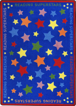 Joy Carpets Kid Essentials Reading Superstars Multi Area Rug