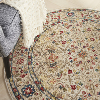 Nourison Revel REV03 Ivory Area Rug Corner Image