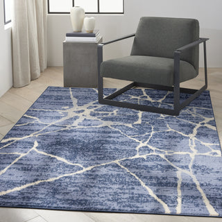 Calvin Klein Ck001 Riverflow RFV05 Blue Area Rug Corner Image