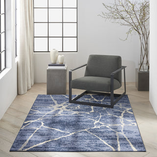 Calvin Klein Ck001 Riverflow RFV05 Blue Area Rug Room Image Feature