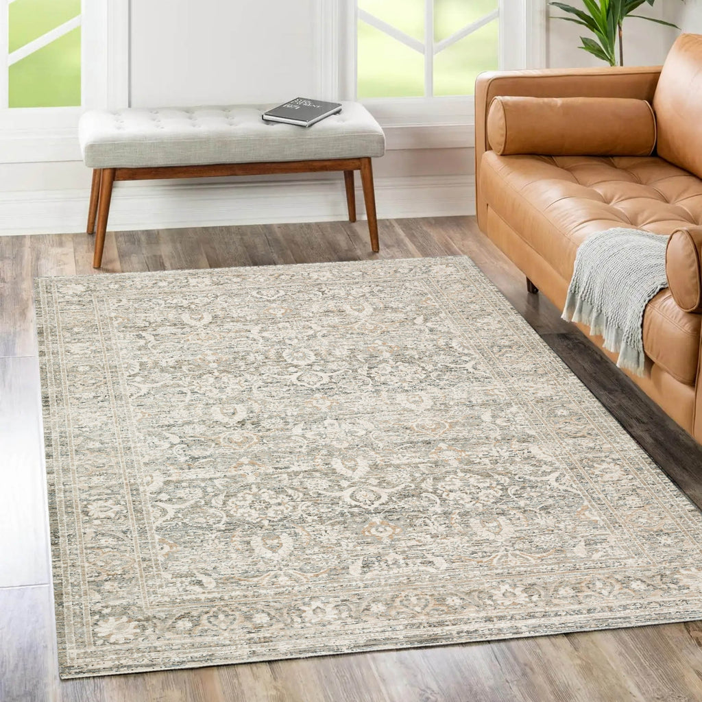 Dalyn Regal RG1 Putty Area Rug Lifestyle Image Feature
